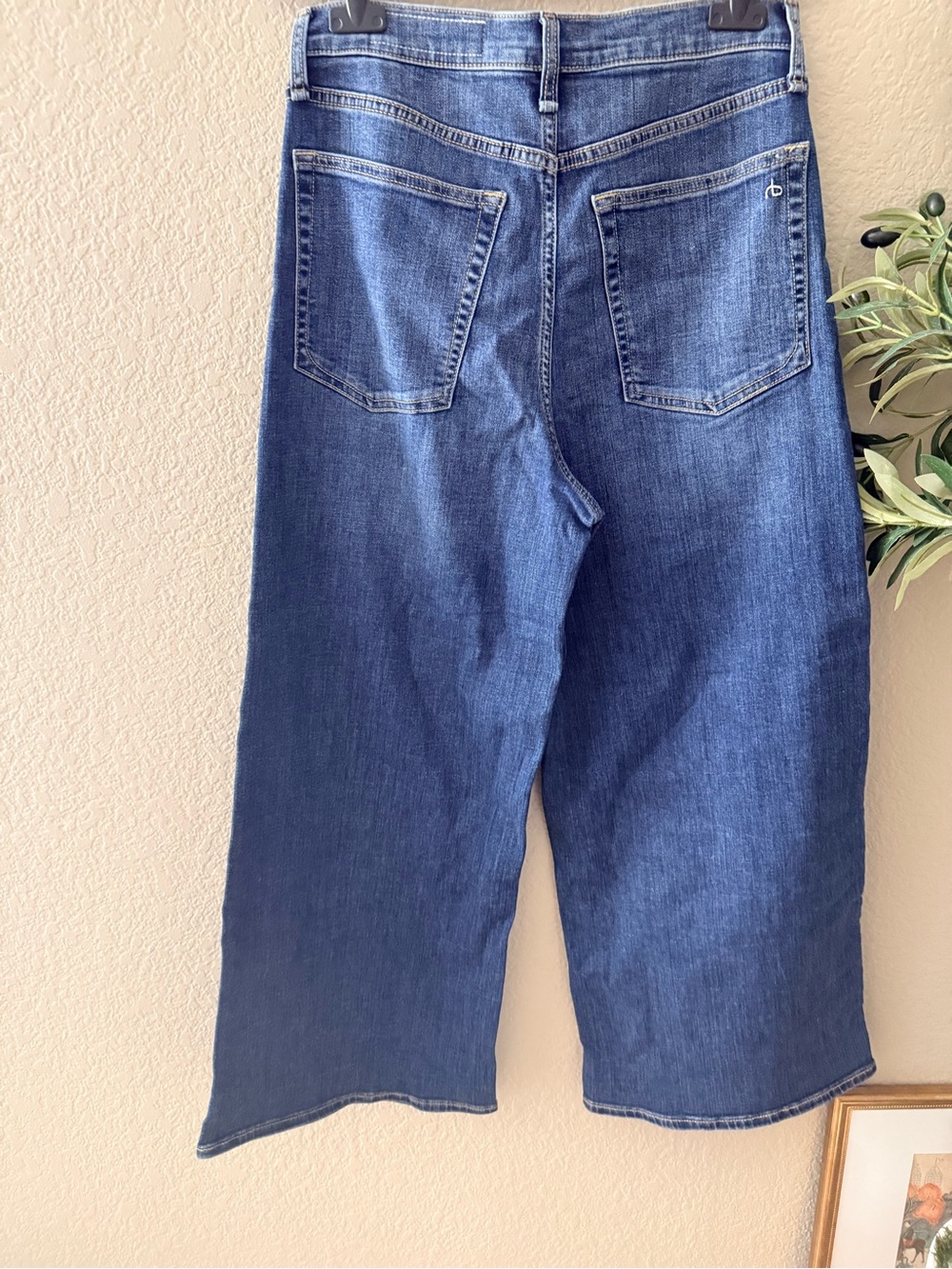rag & bone Wide-Leg High-Rise Blue Jeans - Picture 5 of 6